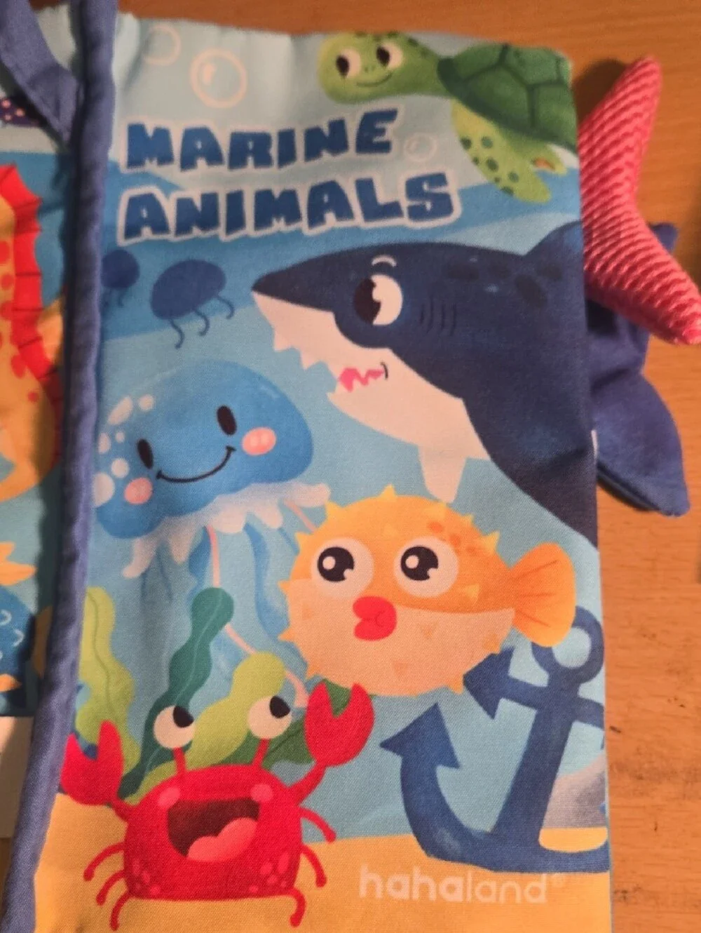 Marine Animals Soft Fabric Learning Book - Blue